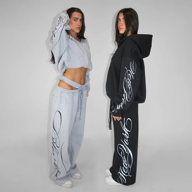 

Letter Printing High Waist Elastic Waist Side Cut Out Oversized Loose Sweatpants Y2K Men Women Fashion Comfortable Streetwear