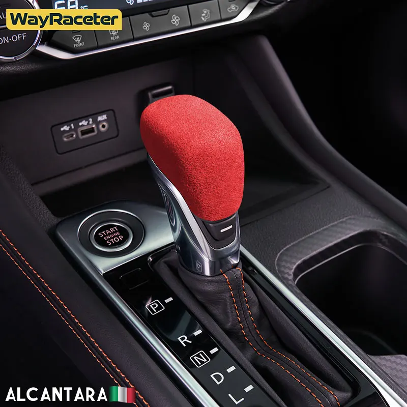 Alcantara Wrap ABS LHD & RHD Car Gear Shift Knob Cover For Nissan Sentra B18 Sylphy 2020 2021 2022 2023 Accessories