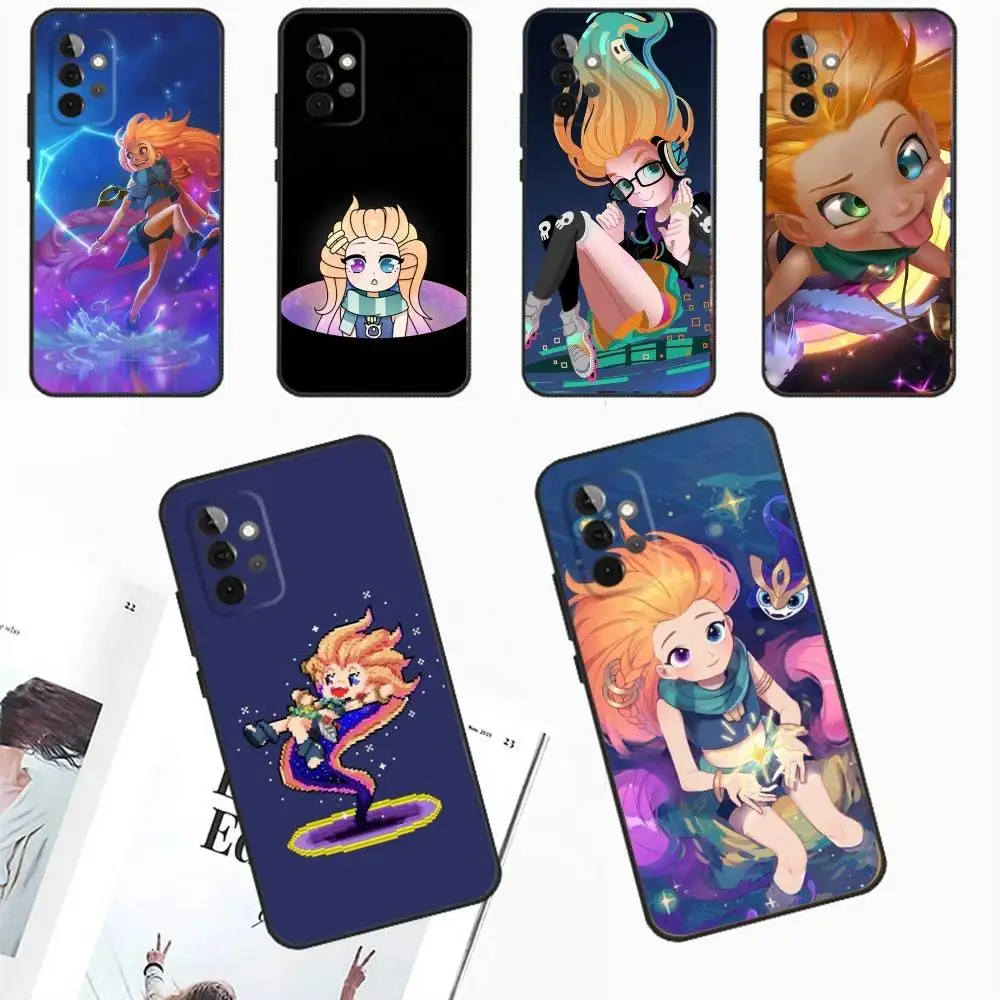League Of Legends Z-Zoe Phone Case For Samsung Galaxy A13,A21s,A22,A31,A32,A52,A53,A71,A80,A91 Soft Black Phone Cover