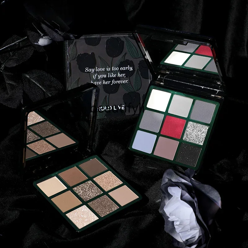 

L11 yj Тени для век Plate Cinnabar Mole Matte Earth Tone Red Hot Girl Черные дымчатые тени для век