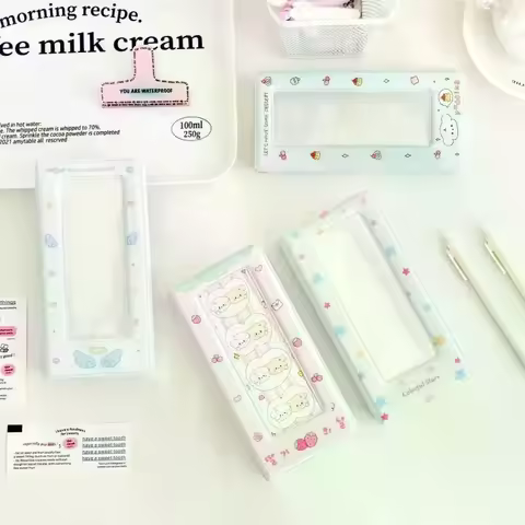 Cute Life 4 Cut Photo Collection Book Star Minimalist Sstyle Idol Photocard Storage Album 4 Grid Card Holder Note Holder