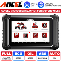 ANCEL MT700 OBD2 Motorcycle  Scanner Full System Diagnostic Tool OBD2 Scanner ABS Bleeding TPMS EBS ECU Coding Active Test