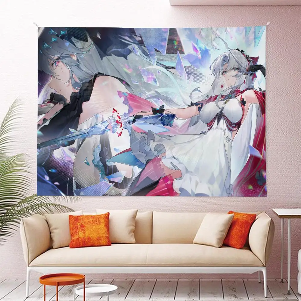 Carlotta Wuthering Game Tapestry Custom Home Living Room Bedroom Wall Decor Wallpaper Backdrop Cloth With Clips