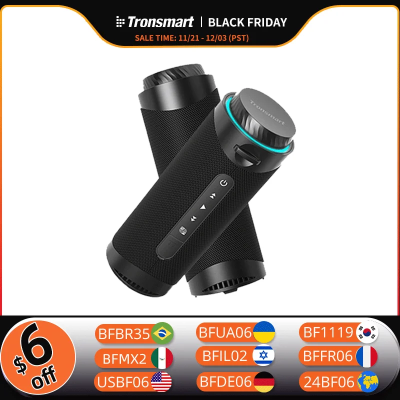 Tronsmart T7 Speaker Bluetooth Speaker with 360 degree Surround Sound, Bluetooth 5.3, LED Modes, True Wireless Stereo, APP