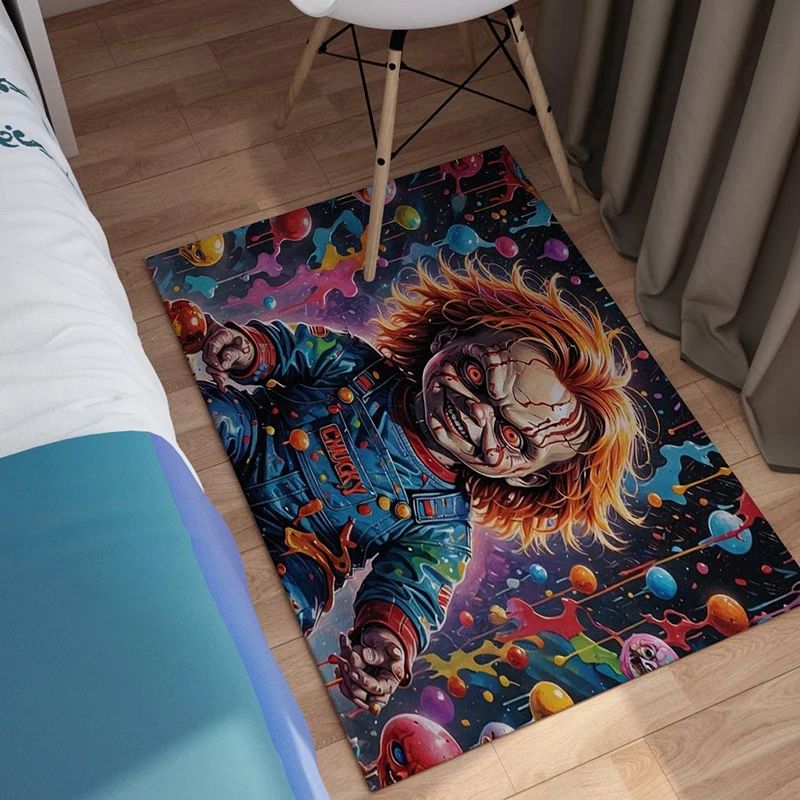 

3D Cartoon Movie Horror Thriller Halloween Child's Play AI Anti slip Rugs Living Room Bedroom Kitchen Decoration Soft HD Carpets