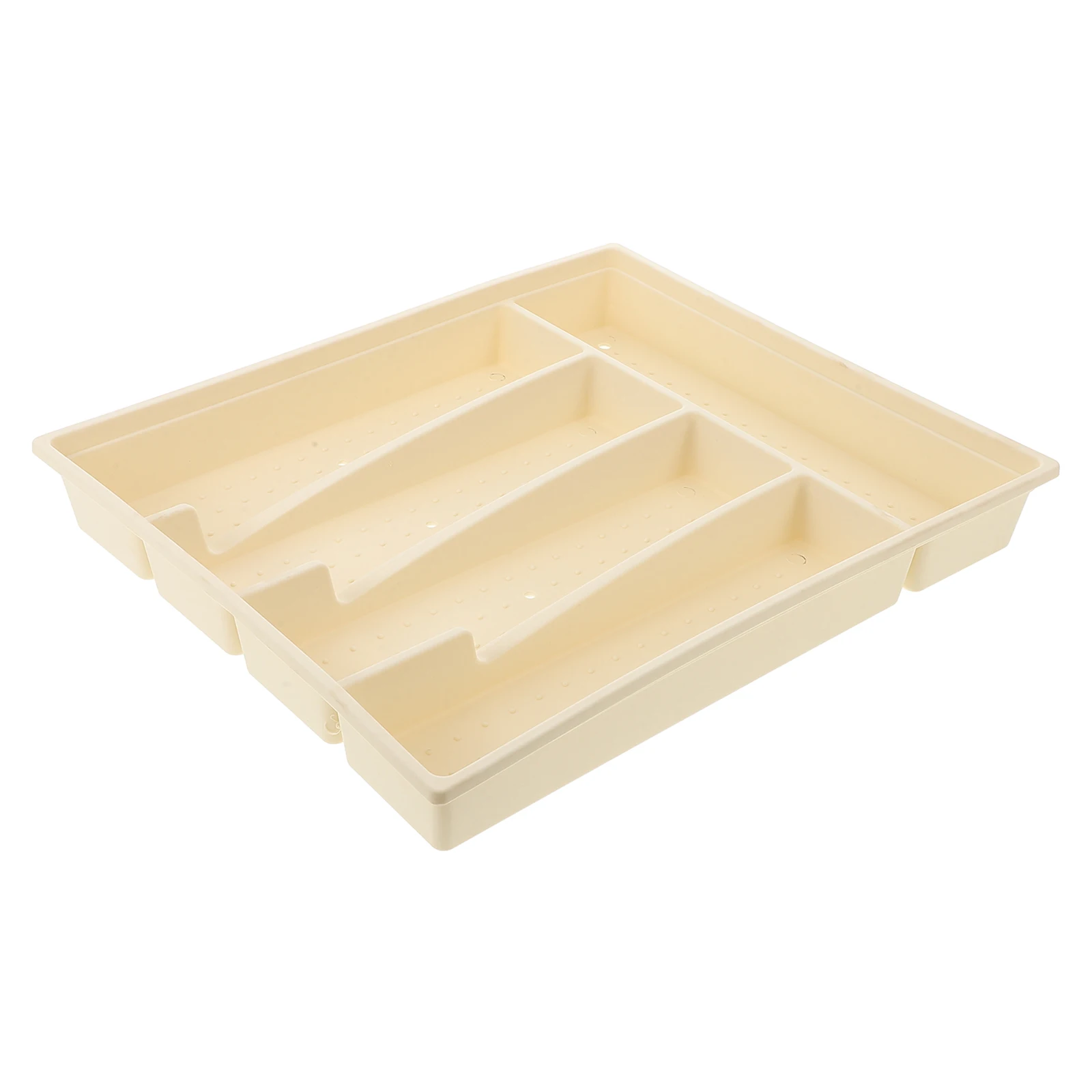 Large Capacity Tableware Storage Tray Multi Compartment Cutlery Organizer Pp Silverware Holder No Lid Kitchen Utensil - Image 3