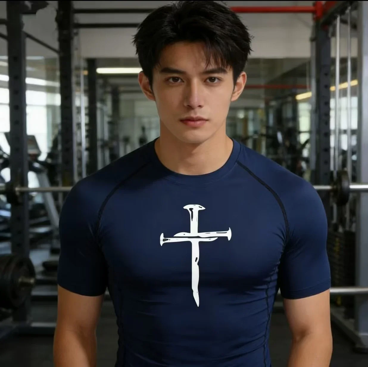 Christliche Workout-Kompressionsshirts, athletische, schnelltrocknende T-Shirts, Herren-Fitness-Unterhemden, Kurzarm-Rashguards