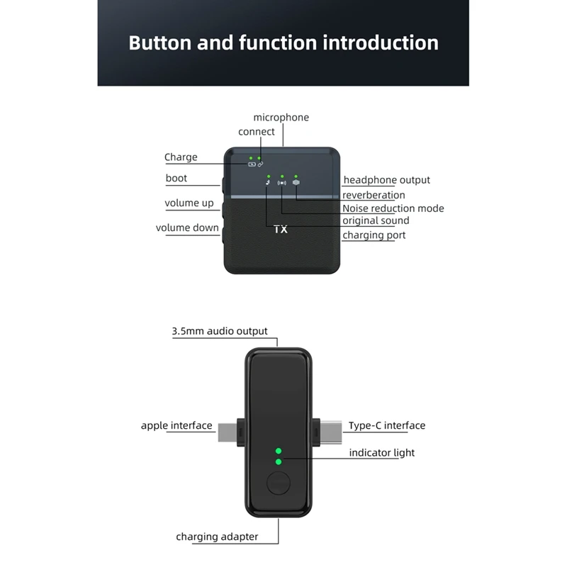 SX31 Wireless Microphone For Camera Interview Live Recording For Phone Computer Sound Cards Voice Recorders