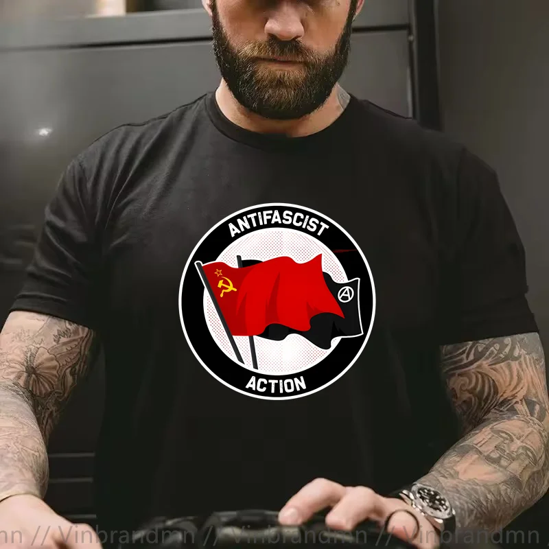 ANTIFASCHISTISCHE Design Classic Tshirt AKTION Leftist Antifa Antifascism Antifascist T Shirt Unisex Brand T-Shirt Anitfa Logo