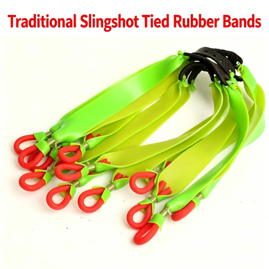 1.0mm Thickened Slingshot Flat Rubber Band Powerful Outdoor Traditional Slingshot Towing Rubber Band Slingshot Accessory