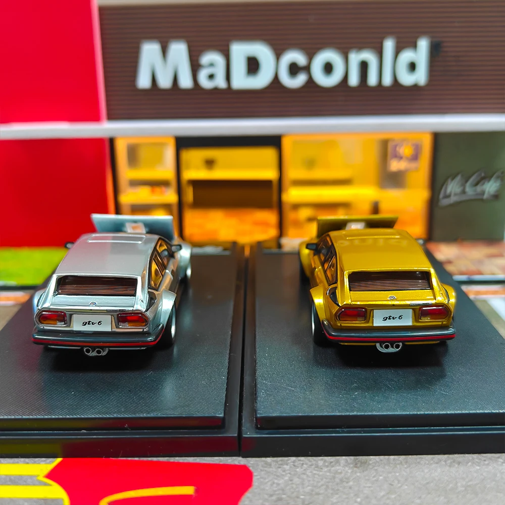 Spot RM Rhino 1:64α معامل روميو GTV6 جسم عريض، غطاء مفتوح من خليط معدني، نموذج سيارة #4