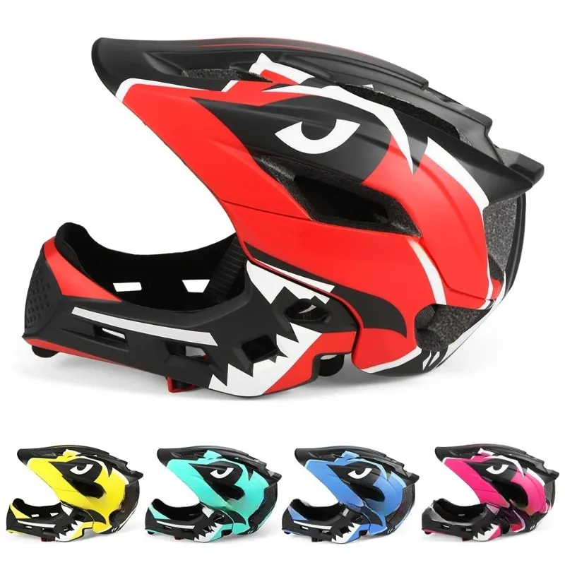 Lixada Motorcycle Children Helmet Kids Detachable Full Face Helmet Children Sports Safety Helmet for Cycling Skateboarding