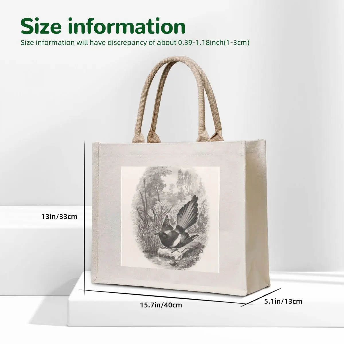 Magpie by Charles-Fran?ois Daubigny Tote Bag Portable shopping bag Women bags Cloth bags