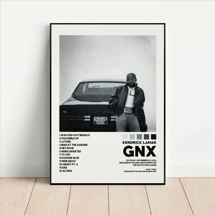 Album Cover Kendrick Lamar GNX 2025 Hip Hop Song Tracklist Poster