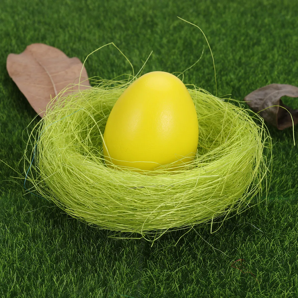 3Pcs Vibrant Thread Easter Nest Set Artificial Bird Nest for Candies Small Eggs Festival Decor Home Office Hotel Decoration