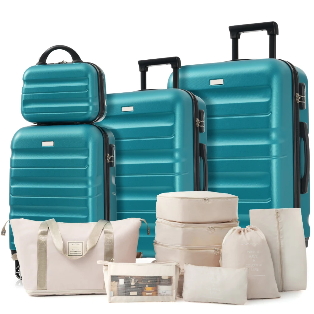 

YQXH Hardshell ABS Luggage Set - Lightweight & Durable Suitcases with Dual Spinner Wheels, Carry-On & Check-In Sizes for Travel