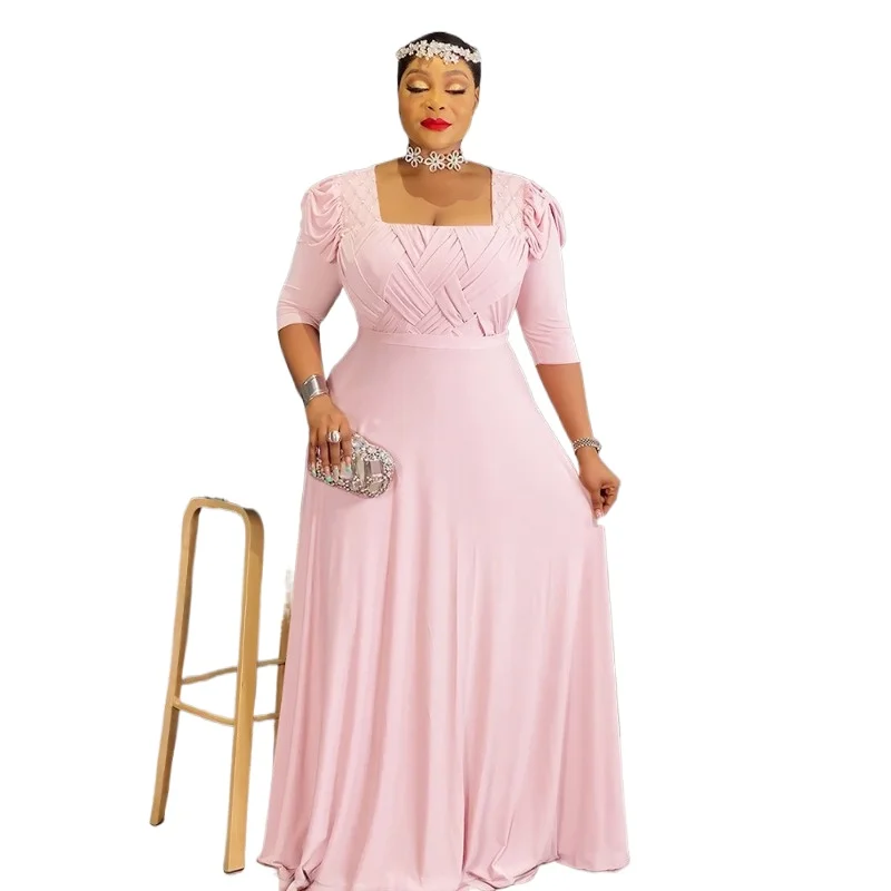 

Plus Size African Party Dresses For Women 2025 New Fashion Dashiki Ankara Wedding Evening Gown Elegant Turkey Muslim Maxi Dress