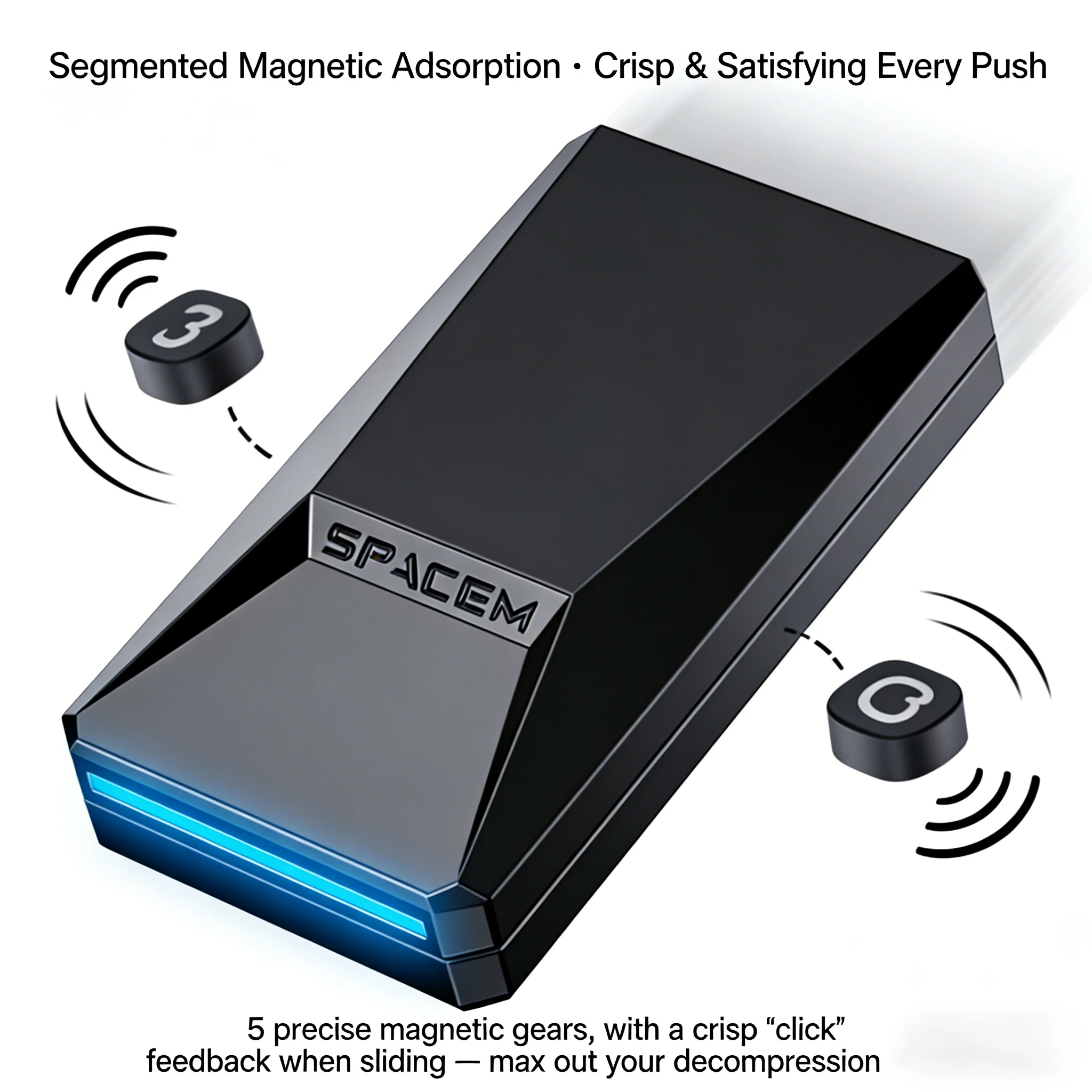 ของเล่นฟิดเจ็ตสไลเดอร์ขนาดเล็ก - ของเล่นโลหะทนทาน ช่วยคลายเครียด แก็ดเจ็ตพกพาแบบหมุนมีไฟ สำหรับบรรเทาความวิตกกังวล เสริมสมาธิ และการเล่นเสริมพัฒนาการทางประสาทสัมผัส