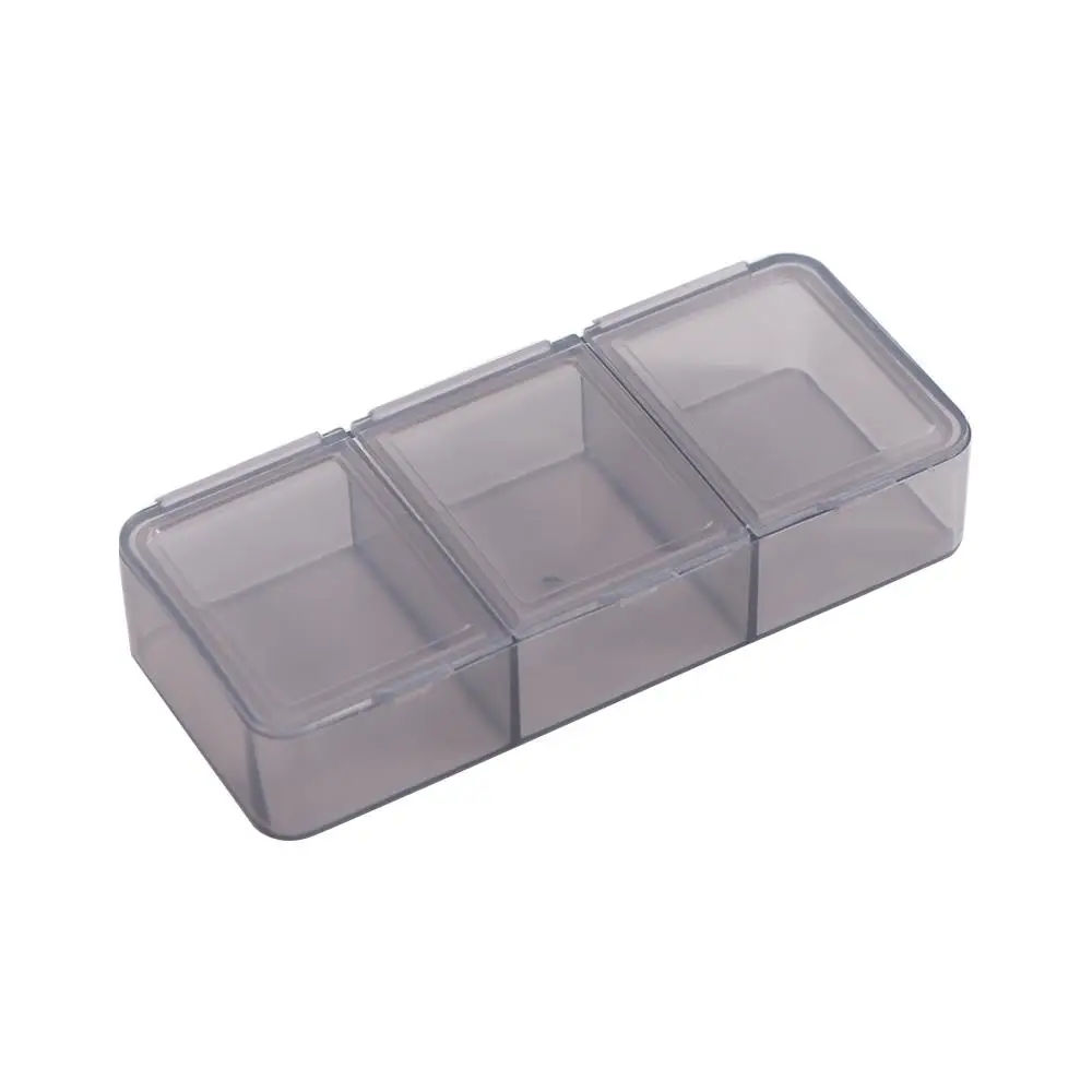 

Holder Organizer Mini 3Grids Pill Case Portable Drug Dispense Medicine Box Multifunction Multi-purpose Pill Storage Box Evening