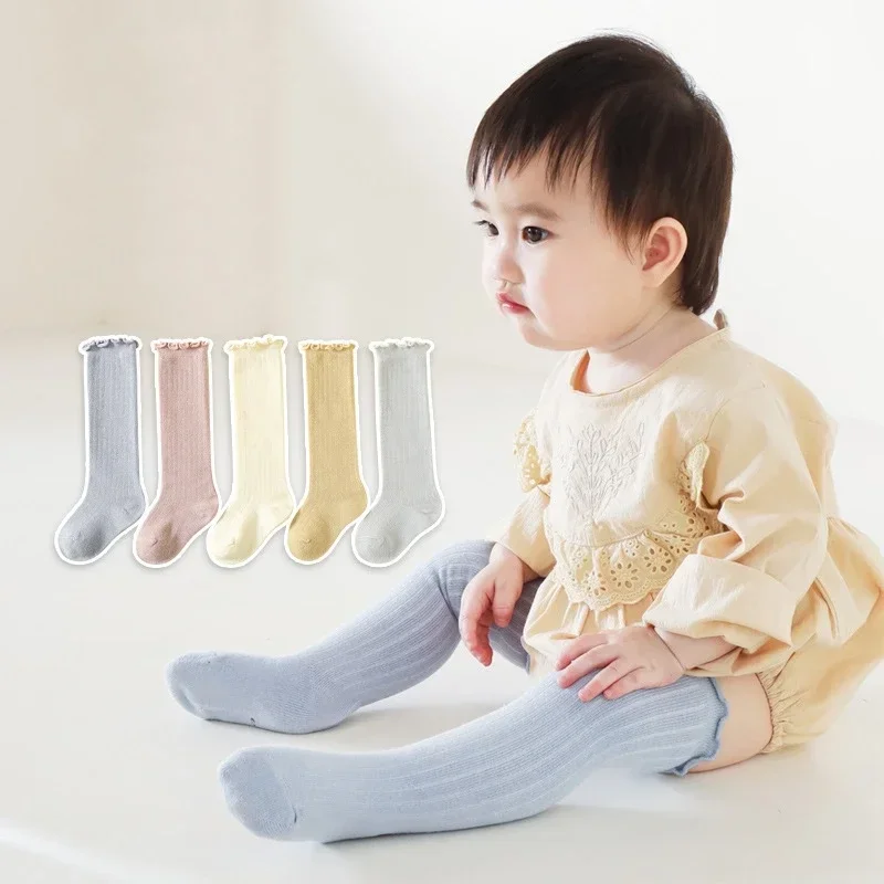 

Spring Autumn Children Baby Girls Boy Knee High Socks School Student Uniform Cotton Long Socks Kid Clothing Toddler Stockings