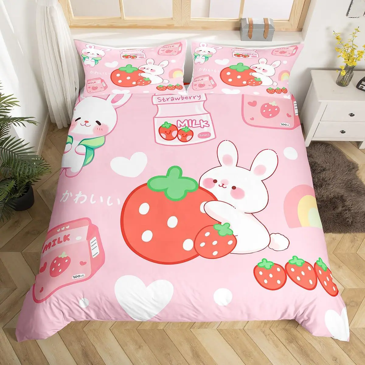 2/3pcs bedding set Digital Print Comfortable Duvet Cover for Home Bedroom Decoration, 1 Duvet Cover and 2pillowcase with Zippers