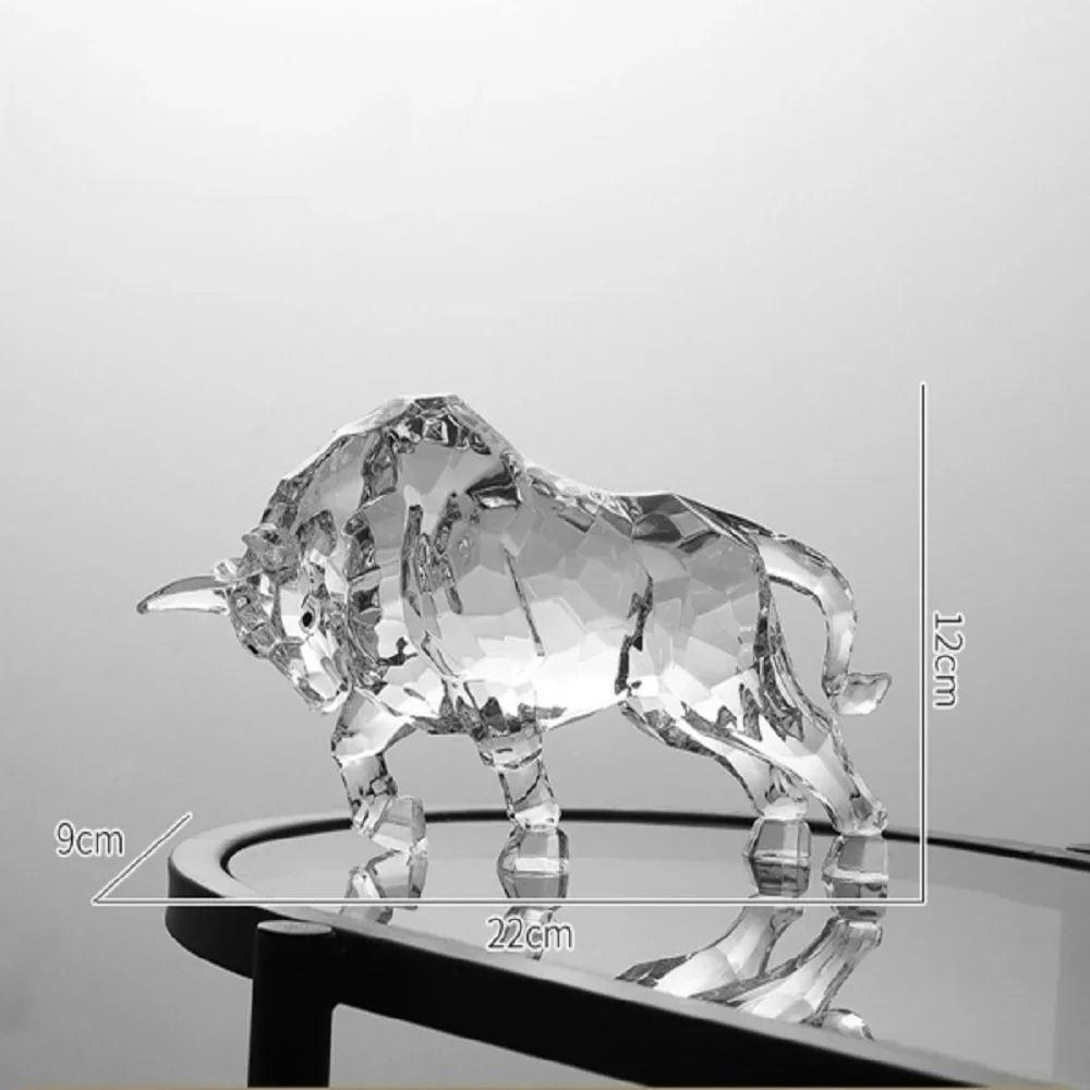 Ornamenti per mucche Crystal Cow Breath Light Luxury Desk decorazioni accessori per la casa soggiorno Tv Cabinet Wine Cooler