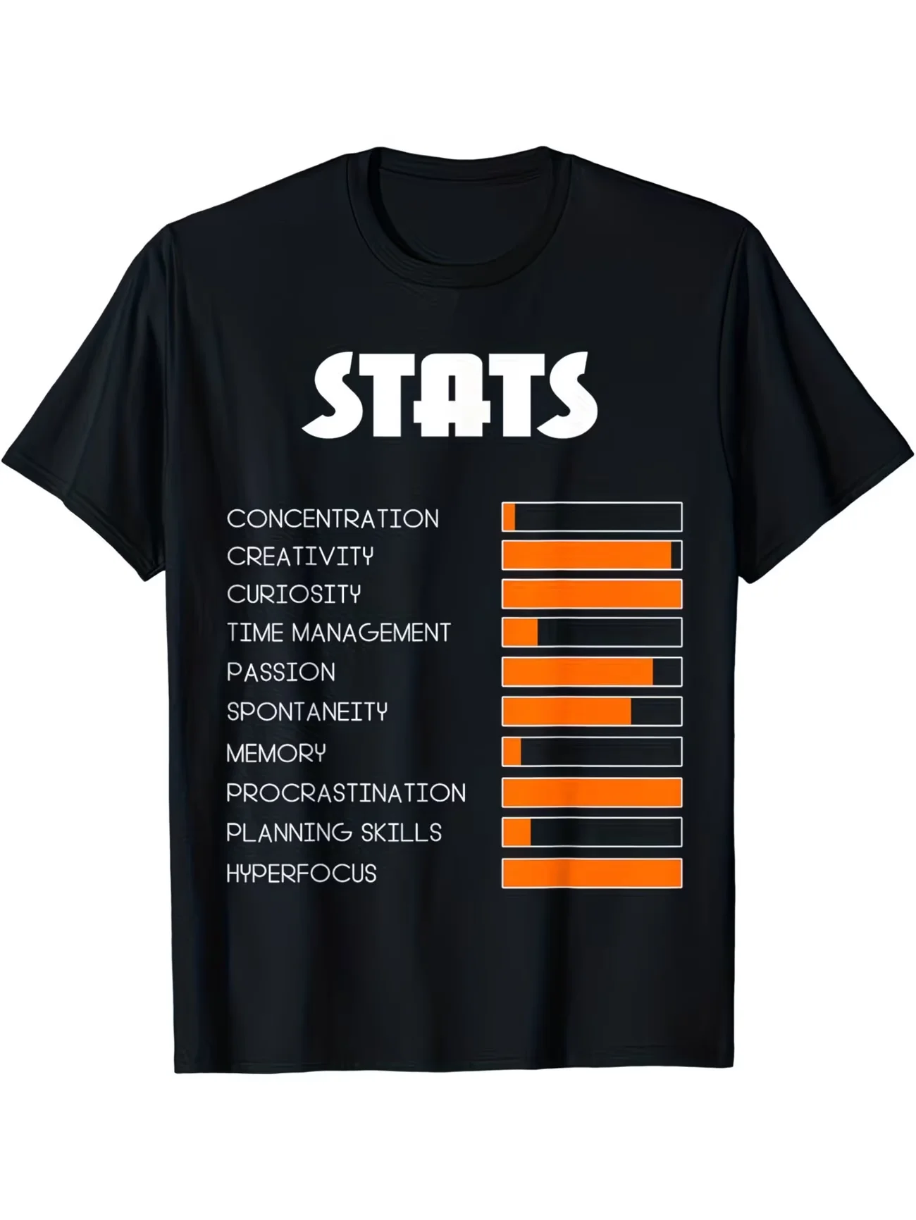 Women's ADHD Neurodiversity Awareness Autism Stats Graphic T Shirt Streetwear Tee Oversize Summer Novelty Clothing Vintage Top