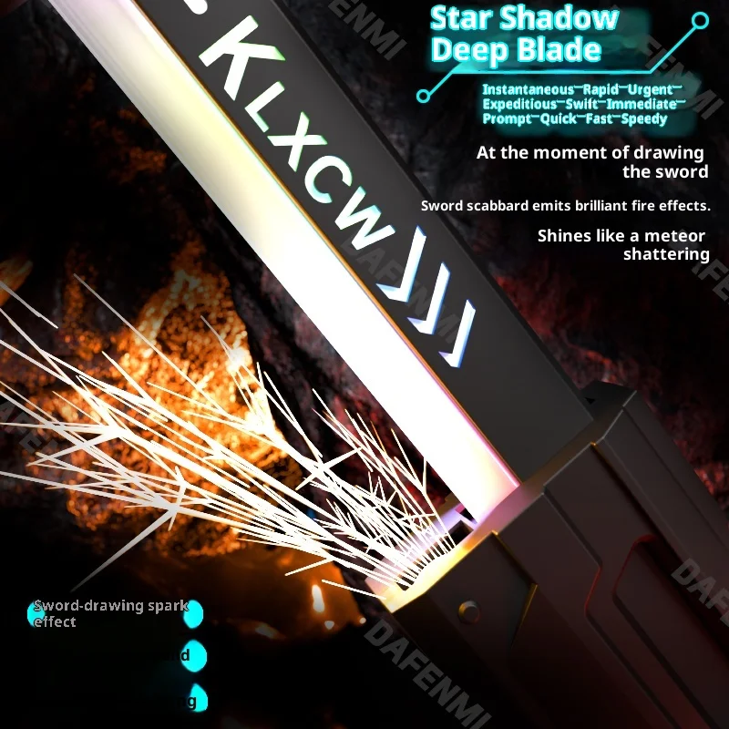 40 centimetri Arcobaleno Ricaricabile Led Light-Up Giocattolo Spada Seleno Spada Regalo Di Compleanno Suono Effetto Nebbia Incandescente Cyber Spada Lama Da Battaglia