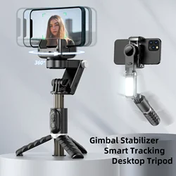 Desktop Handheld Gimbal Stabilizer Fill Light Selfie Stick Tripod Wireless Remote Portable Phone Stand Holder for Cell Phone