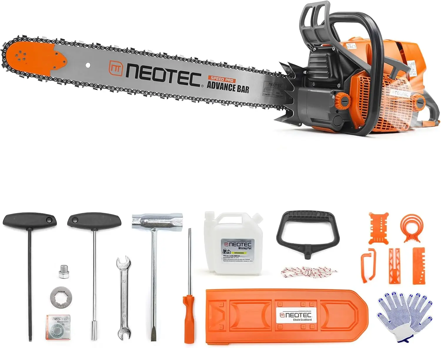 

92cc Gas Powered Chainsaw with 28 inch Bar and Chain 5.2KW 7HP 2-Cycle Engine Motosierra De Gasolina Chain Saw Bi