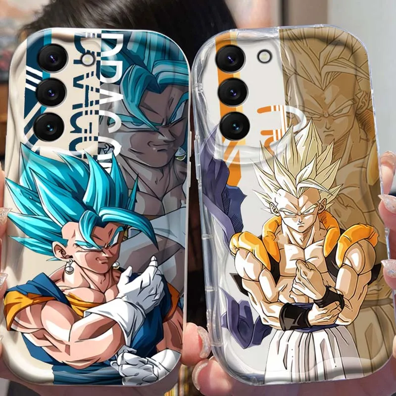 

Luxury Dragon Ball Warrior Phone Case For Samsung S25 S24 S23 S22 S21 S20 A04 A05s A05 A06 Ultra Plus FE 5G Wave Oil
