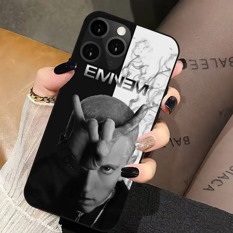 Rapper Eminem America Phone Case For iPhone 11 12 Mini 13 14 PRO XS MAX X XR 6 7 8  Plus Shell image 4