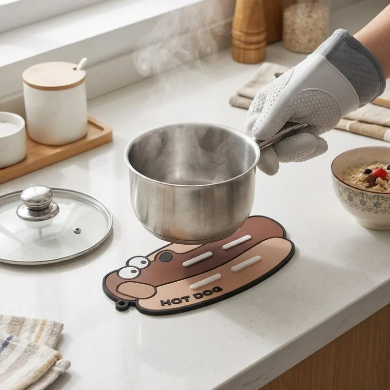 5/1x Cookware Heat Insulation Mats Tableware Draining Drying Pads Anti Scald Non Slip Cup Coasters Home Tabletop Decoration