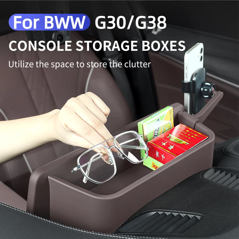 ABS Car Dashboard Console Storage Box Stowing Tidying Auto Dash Organizer Glasses Phone Holder Accessory For BMW Series5 G30 G38