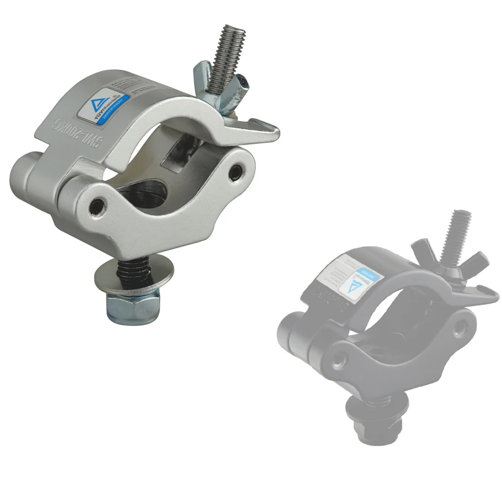 Pro Aluminun Clamp Hook Max.load 200kg Pipe Diameter 32-35mm Truss Black Clamp for Stage DJ Lighting
