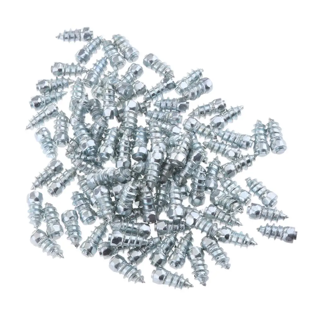 Set of 100 15mm Universal Stud Screw Car SUV ATV Anti-Slip Anti-ice Screw Wheel Tyre Spikes TrimH15