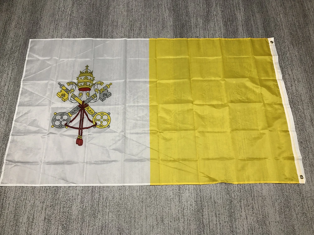 Vatican flag 90X150CM polyester hanging banner VAT VA Vaticanae Vatican Country Flag of Vaticano banner for home decoration