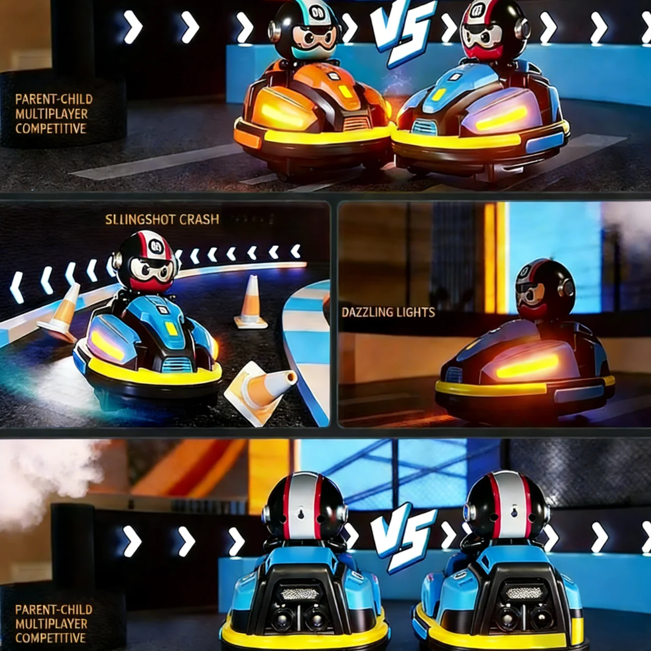 RC Battle รถกันชนของเล่นสําหรับเด็กวัยหัดเดินเด็กผู้หญิง Catapult หุ่นยนต์ Karting ของเล่นเพลง RC Battle เกมสําหรับเด็ก Family Battles