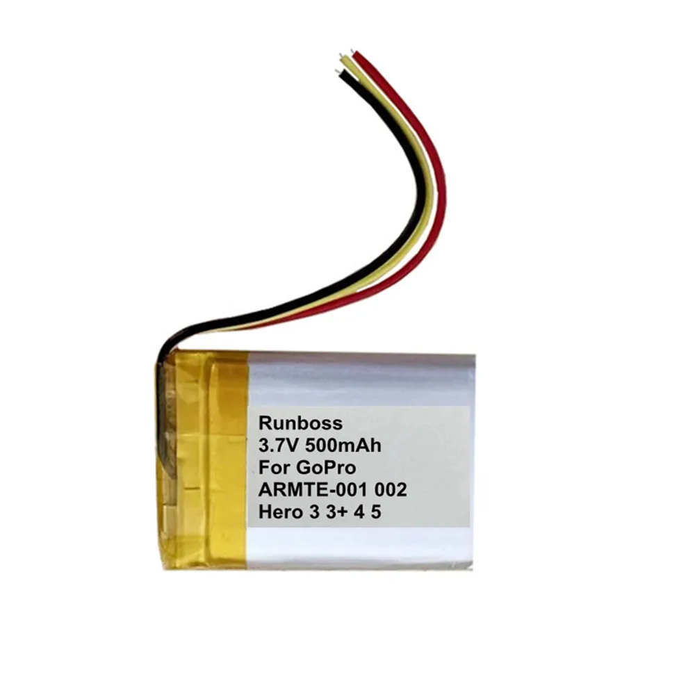 Remote Control Battery 3.7V 500mAh YD362937P for GoPro ARMTE-001,Hero 3,Hero 3+,Hero 4,5,HERO3,HERO4,Wi-Fi Remote,ARMTE-002 4.9
