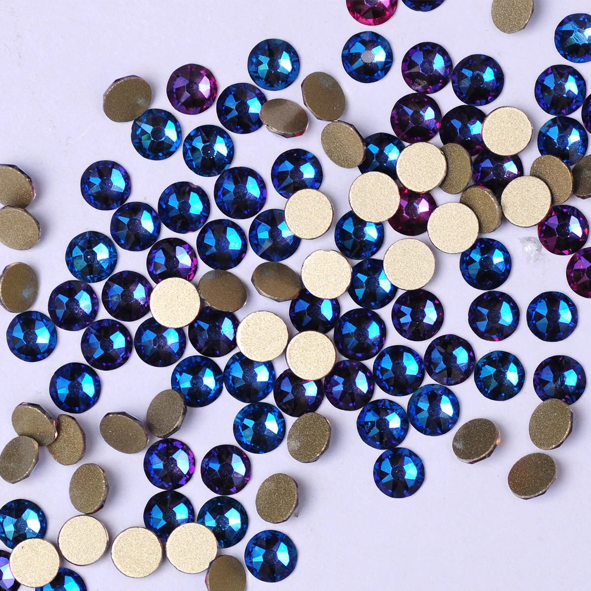 2088NoHF 8big 8small 16cut Bermuda Volcano Non Hotfix Crystal Rhinestones Glass Stones Nail Art DIY Craft Gems Beads