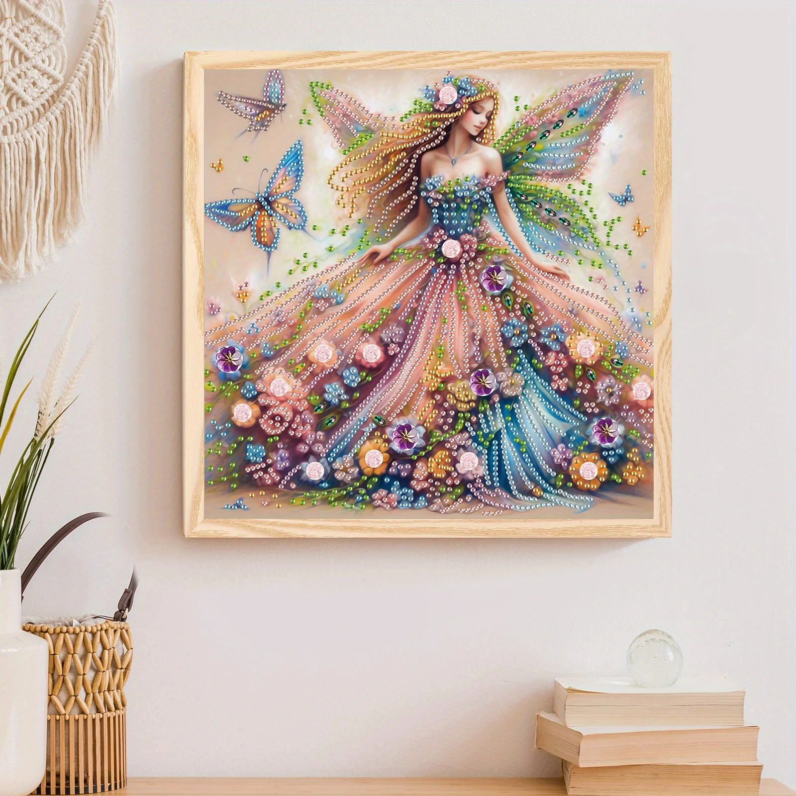 DIY flower fairy 5D Special Shape Diamond Art Kits for Beginners, Diamond Art Painting Kits for Home Wall Decoration Gift