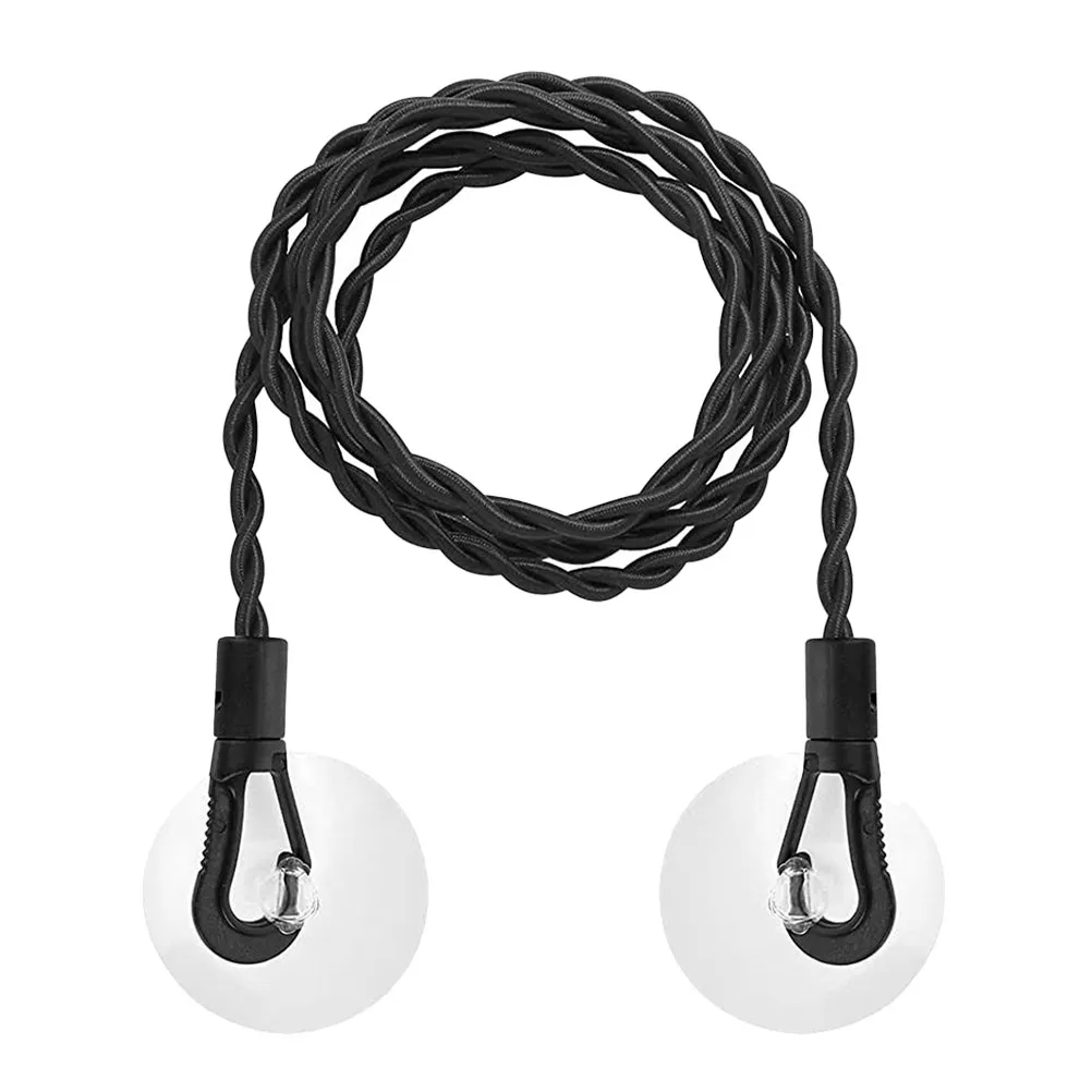 Strong Suction Cup Clothesline Portable Elastic Clothes Drying Rope Outdoor Travel Camping Laundry Hanging Rope Lobster Clasp