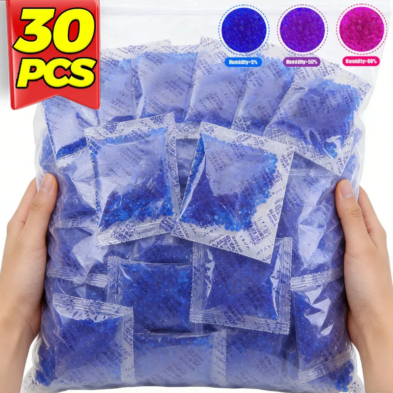 Silica Gel Desiccant Packs Moisture Absorber Beads Color-chang Indicator Non Toxic Dehumidifier Electronic Product Drying Agent
