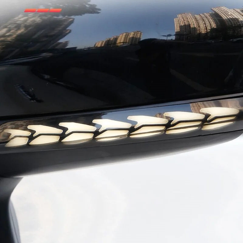 وامض إشارة المرآة الجانبية لكامري ، ضوء ديناميكي أزرق وأبيض ، ضوء النهار الجري ، XV70 ، ، CHR ، بريوس ، XW50 ، PHV