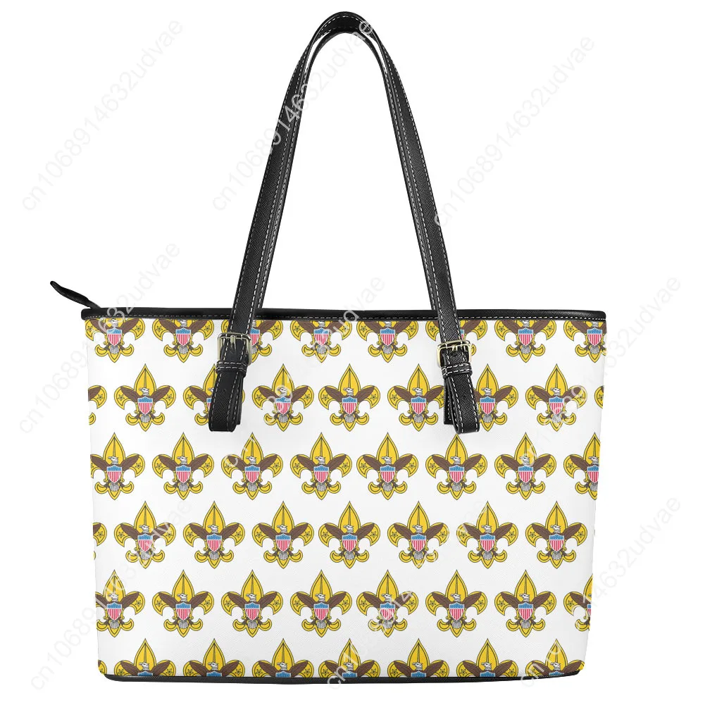 Scouts of America Handbag Womens Mens Personalized Tote Bag Fashion Shoulder Bag Business Commuter Leather Grocery Bag Gift