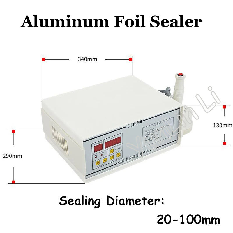 Aluminum Foil Sealer 20-100mm Elecomagnetic Induction Continuous Sealing Machine GLF-500 2025 New