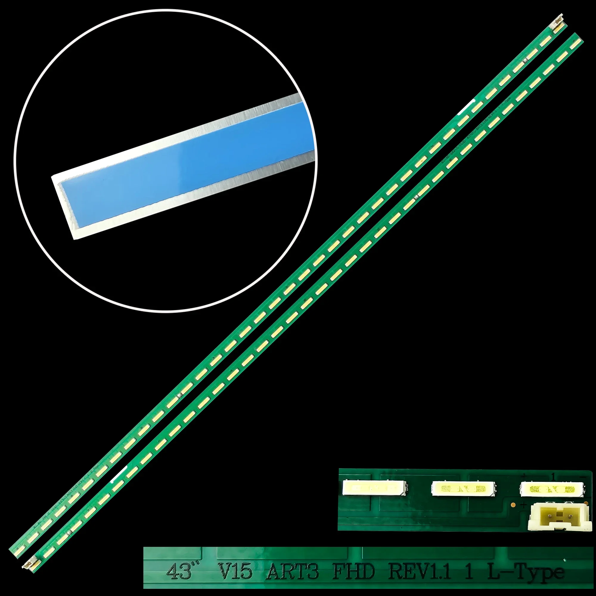 

Светодиодная лента задней подсветки для 43LF630V 43UF6800 43SM5B-BD 43UF6600-CD 43SM5B-BD DHL43-S200 LC430EUE FH M3 LD430EUE(FH)(B1)