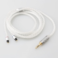 HiFi 3.5mm 4.4mm 4Pin XLR 8Cores Pure Silver Earphone Replacement Upgrade Cable BL03 V80 KZ ZS10 PRO ZS10 AS10 ZS6 ZST ZSR TRN