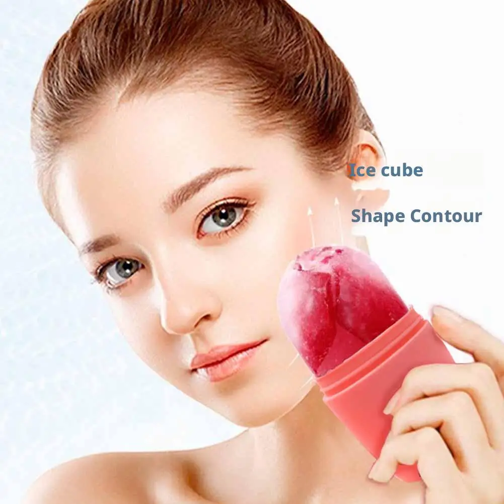 ซิลิโคน Rose Ice Face Roller สําหรับนวดหน้ารูขุมขนหดตัว Skin Care - เครื่องมือสําหรับยกกระชับใบหน้าและบรรเทาอาการบวมตา