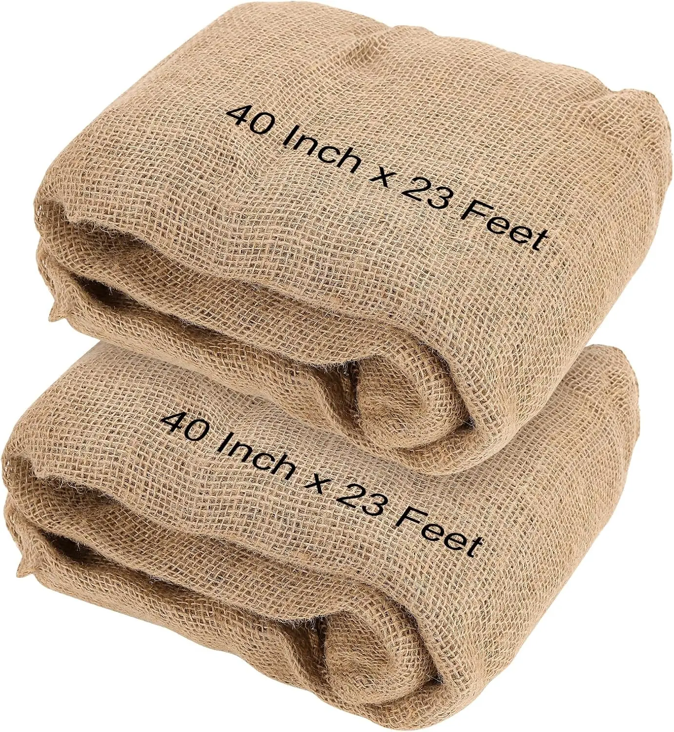 

2 Pack 40 Inch x 23 Feet Natural Burlap , Jute Garden for Outdoor Plant Cover, Weed Barrier, Landscaping, Rustic Pa